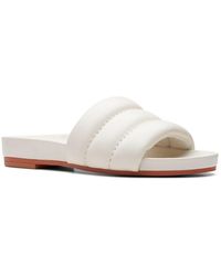 Clarks - Pure Soft Leather Quilted Wedge Sandals - Lyst