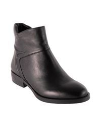 David Tate - Ania Leather Stacked Heel Ankle Boots - Lyst