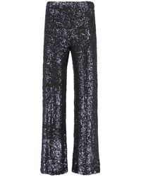 P.A.R.O.S.H. - Straight-Leg Trousers With Sequined Surface - Lyst