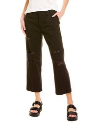 Womens Trousers Natural FRAME Le Tomboy High-rise Suede Pants in Grey Slacks and Chinos Slacks and Chinos FRAME Trousers 