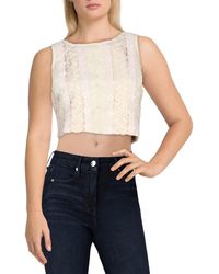 Endless Rose - Embroidered Sleeveless Crop Top - Lyst