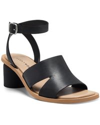 Lucky Brand - Pemal Leather Ankle Strap Heel Sandals - Lyst