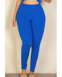Fashnzfab - Plus Basic Solid Leggings - Lyst