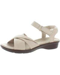 Clarks - Loomis Chloe Faux Leather Ankle Strap Strappy Sandals - Lyst