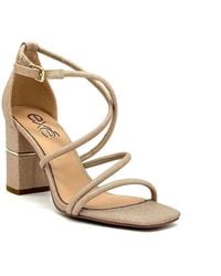 Exe' - Strappy Cross-Strap Block Heel Sandal - Lyst