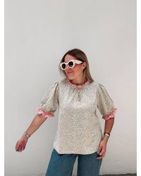 Voya - Savannah Short-Sleeve Pullover Blouse - Lyst