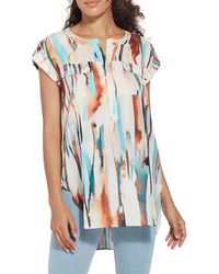 Lyssé - Pastel Mandarin Neck Tunic Top - Lyst