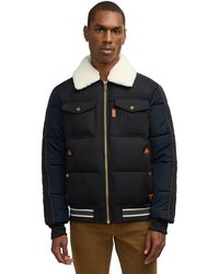 Scotch & Soda - Kive Quilted Aviator Puffer Jacket With Mix-Material - Lyst