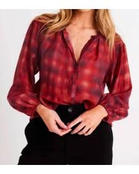 Bella Dahl - Shirred Neck Blouse - Lyst