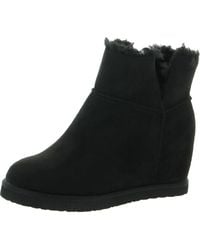 BC Footwear - Undecided Vegan Suede Flat Wedge Boots - Lyst