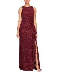 Alex Evenings - Sequin Lace Cascading Ruffle Gown - Lyst