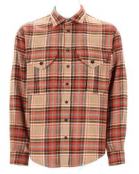 DSquared² - Plaid Military Button-Up Wool-Blend Shirt - Lyst