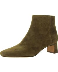 Vince - Silvana Zip Up Square Toe Ankle Boots - Lyst