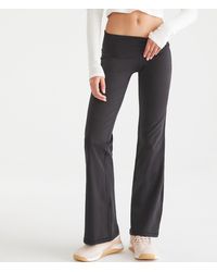 Aéropostale - High-rise Fold-over Flare Pants - Lyst