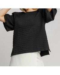 Umgee - Jacquard Round Neck Top - Lyst