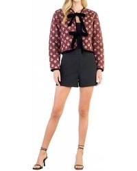 Thml - Velvet Bow Floral Quilted Jacket - Lyst