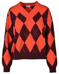 Ballantyne - Argyle Pattern Cashmere Pullover Sweater - Lyst