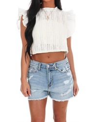 Bucketlist - Soft Focus Lace Crop Top - Lyst