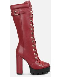 LONDON RAG - Magnolia Cushion Colla Lace Up Boots - Lyst