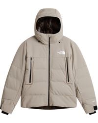 The North Face - Padded Quilted Down Jacket With High Collar - Lyst