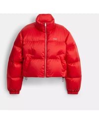 COACH - Short Cropped Puffer Jacket - Lyst