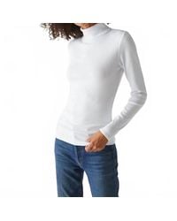 Michael Stars - Beck Ruched Turtleneck Sweater - Lyst
