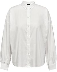 NÜ - Scalloped Edge Lace Back Button Down Shirt - Lyst