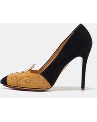 Charlotte Olympia - Suede Sleeping Beauty Pumps - Lyst