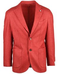 L.B.M. 1911 - Modern Fit Wool-Blend Jacket With Button Closure And Unlined Interior - Lyst