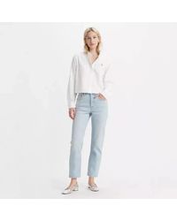 Levi's - 501 Jeans Denim Light Wash Button Fly Cropped Posh262 - Lyst