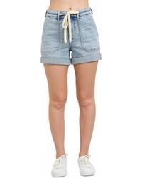 Judy Blue - High Waist Cuffed Jogger Denim Short - Lyst