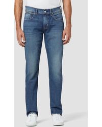 Hudson Jeans - Byron Jeans Denim Medium Wash Straight Leg Zip Fly Red606 - Lyst