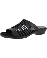 Easy Street - Nola Faux Leather Slip On Slide Sandals - Lyst