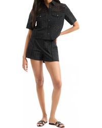 Veronica Beard - Fabian Eyelet Short - Lyst