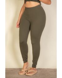TRUEDAMES - Plus Basic Solid Leggings - Lyst