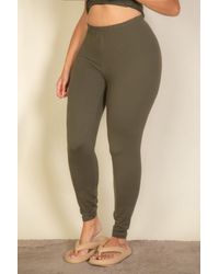 TRUEDAMES - Plus Basic Solid Leggings - Lyst
