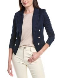 L'Agence - Wayne Crop Double-Breasted Jacket - Lyst