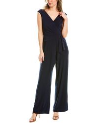 Adrianna Papell Draped Jumpsuit - Blue