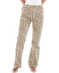 Rabanne - Leopard Natural Movida Printed Flared Jeans, Brand Size 36 (Us Size 4) - Lyst
