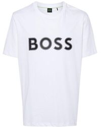 BOSS - Tee 1 Logo Short Sleeve Crew Neck T-Shirt - Lyst
