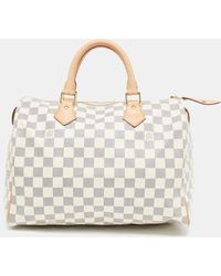 Louis Vuitton - Damier Azur Canvas Speedy 30 Bag - Lyst