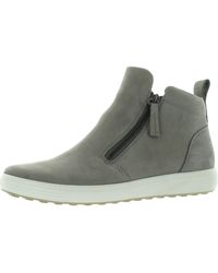 Ecco - Soft 7 Leather Zipper Casual And Fashion Sneakers - Lyst