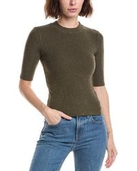 FRAME - The Heather Rib Crew T-Shirt - Lyst