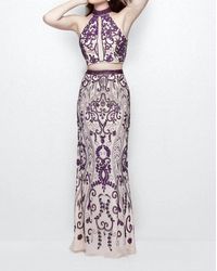 Primavera - Beaded Two-Piece Evening Dress - Lyst