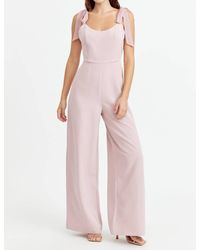 Adelyn Rae - Gia Ribbon Strap Jumpsuit - Lyst