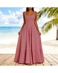 TRUEDAMES - Summer Trendy Striped Tank Dress - Lyst