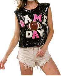 Bibi - Touch Down Sequins Game Day Tank Tops - Lyst