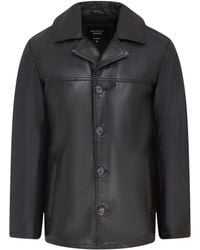 Infinity Leather - 4 Button Italian Leather Blazer Jacket - Lyst