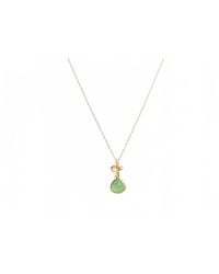 Avenue Chic - Tiny Orchid Drop Pendant Necklace - Lyst