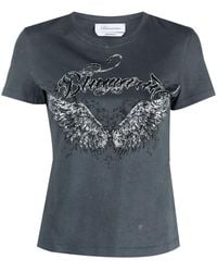 Blumarine - Washed Cotton T-Shirt - Lyst